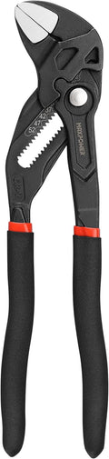 MAXPOWER 10-inch Pliers Wrench, 2-inch Jaw Opening, Smooth Parallel Jaws