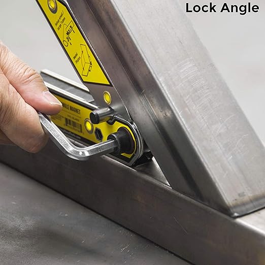 Strong Hand Tools MLA600 Adjustable Angle Magnetic Welding Square, Inside/Outside Magnets, Angle Setting Pin, Magnetic Pull Force 33 Lbs, Welding Square, 30°-270° Angle, 6" Size