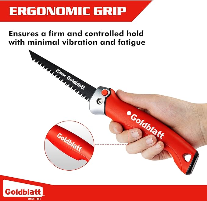Goldblatt Folding Drywall Saw, Jab Saw, Hand Saws with Soft Grip Handle, Sheetrock Saws for Wallboard, Drywall, Plywood and PVC