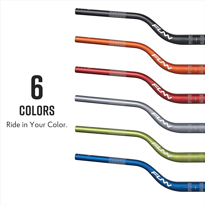 Funn Upturn High-Rise Mountain Bike Handlebar with Bar Clamp 35mm and Width 800mm, Durable and Lightweight Alloy Riser Handlebar for MTB and BMX Bike, Rise 40mm MTB Handlebar (Green)