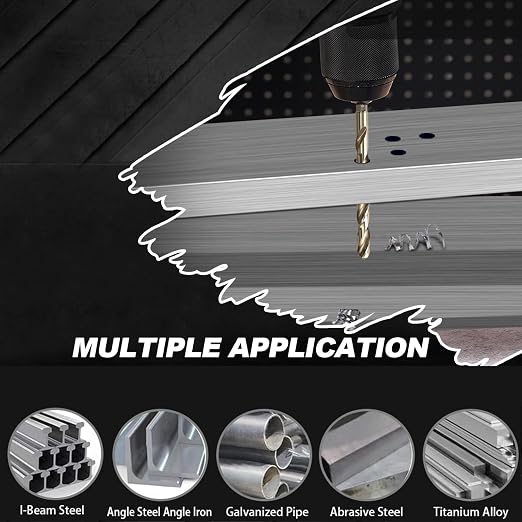 5/16 Cobalt Drill Bit for Metal and Hard Steel (5Pcs), M35 HSS Hex Shank Twist Drill Bit Set with Quick Change, with Storage Case