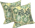 LVTXIII Outdoor Throw Pillows 16x16 Inch, Set of 2 Square Decorative Pillows with Inserts for Patio Furniture, Porch Chair, Garden Sofa, Green Rose