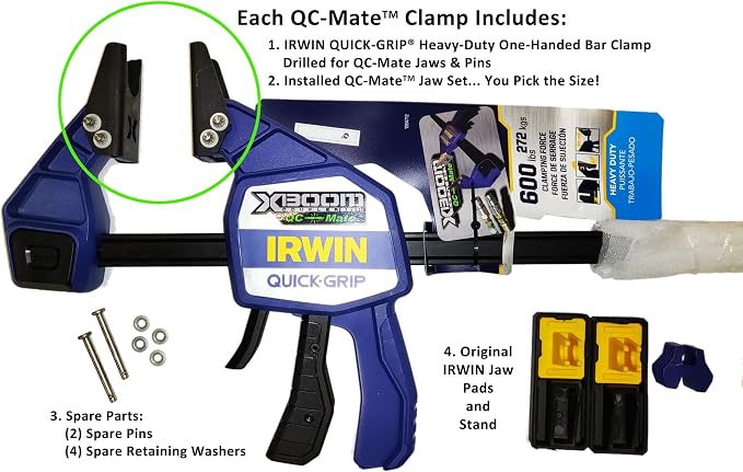 QC-Mate by XBoom Coupler (3/8" & 1/2" Duo-Jaw Set, 18” QC-Mate Clamp)