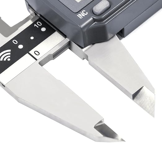 PEC Tools Bluetooth Digital Caliper, 12 Inch/300mm Industrial-Grade Stainless Steel Caliper, IP67 Waterproof & Oil-Resistant, Auto Power-Off, Inch/MM/Fraction Modes, Wireless Data Transfer