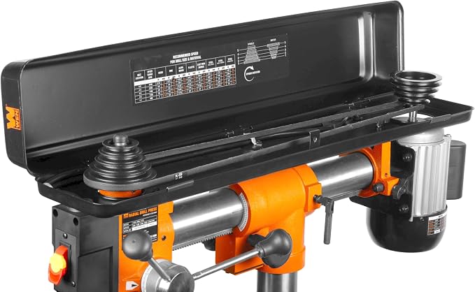 WEN 6.2-Amp 33-Inch Radial Arm Drill Press, Benchtop Design with 5 Speeds and Cast-Iron Construction (4233)