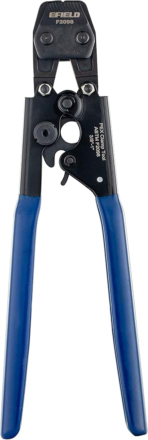 EFIELD Pex Cinch Clamp/Ear Hose Clamps Crimping Tool for Stainless Steel Clamps Sizes from 3/8" to 1" with Metal Pipe Cutter 20pcs 1/2" and 10 pcs 3/4" Clamps Suit all US F2098 Standards,(TOOL003)