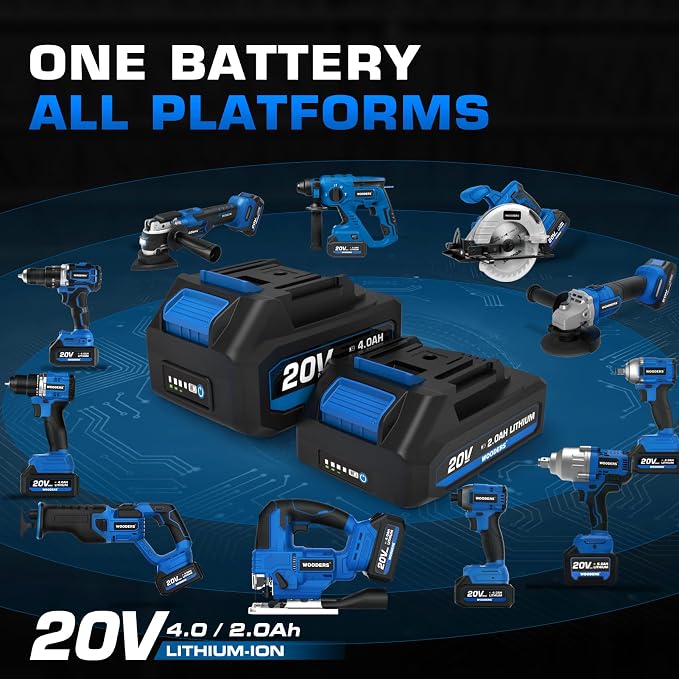 20V Brushless Cordless Jig Saw with 4.0Ah Battery 3200SPM, 1"Stroke | Heavy-Duty Variable Speed Jigsaw Tool with 6 Blades, 4 Orbital Settings, 45° Bevel, Low Vibration for Wood & Metal Cutting