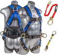 Hammerhead 5pt Safety Harness Back Padded, QCB Chest, Tongue Buckel Legs Straps, Back & Side D-Rings