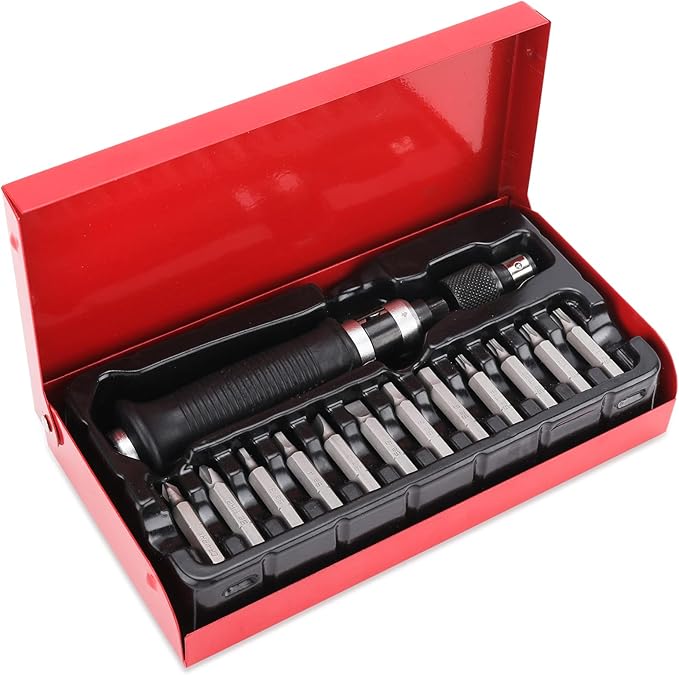 1/2" Hand Manual Reversible Impact Driver Set Extractor-12 PCS Impact Screwdriver S2 Steel Much More Durable Disengage Rusted Fasteners (1/4)