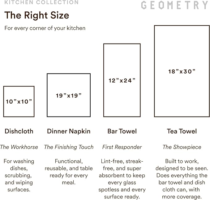 GEOMETRY Tea Towels – Spring & Summer Collection – Quick-Dry, Ultra-Absorbent, Reusable Microfiber Kitchen Towels for Drying & Cleaning (Cherry Bow, 2-Pack)