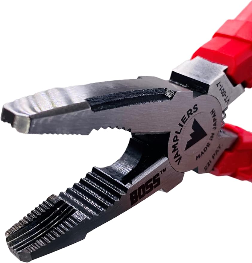 VAMPLIERS 2-PC Screw Extraction Pliers Set. Includes: 7" Slip-Joint + 7" BOSS Stripped Screw Removal Pliers. Unique Non-slip Jaws. Made in Japan.