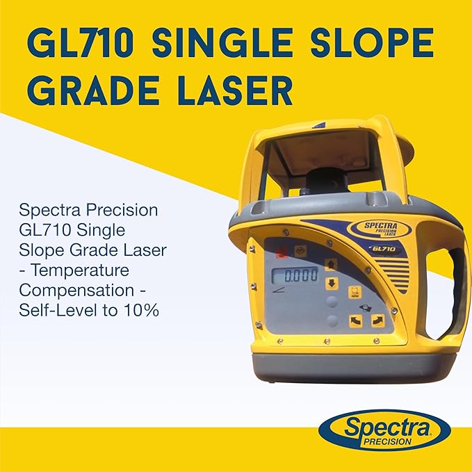 Spectra Precision GL710 Single Slope Grade Laser - Temperature Compensation - Self-Level to 10%