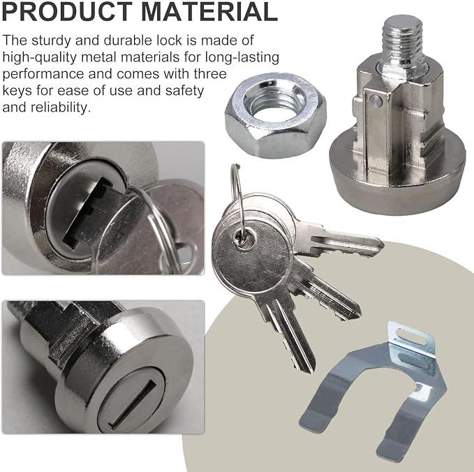 C9100 National Mailbox Lock with Keys for USPS-L-1172C Mailbox Key Lock, Clockwise Brushed Nickel Key Lock (4 Kits)