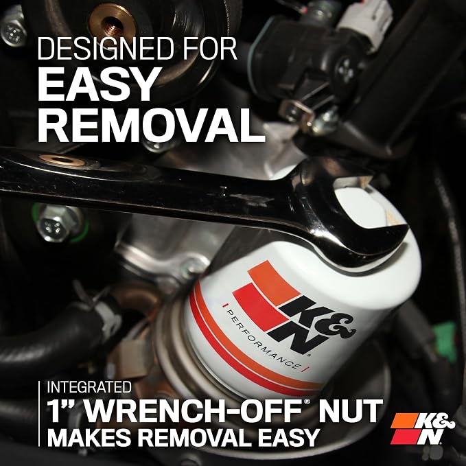 K&N Premium Oil Filter: 20,000 Mile Engine Protection with Wrench Off Nut: Compatible with Select 1972-1994 PORSCHE (911, 930, 911 Carrera), HP-4004