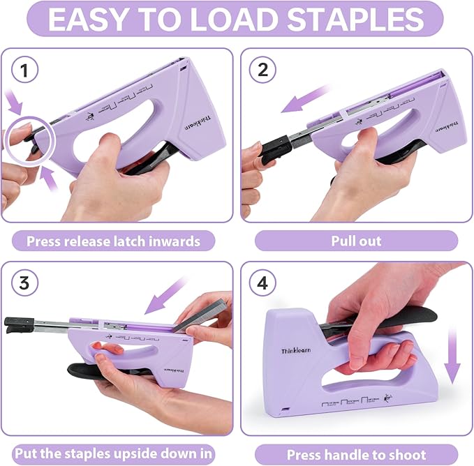 Light Duty Staple Gun for Wood, Upholstery Staple Gun for Classroom with 1600pcs JT21 Staples 1/4, 5/16, 3/8 inch and Staple Remover, Fabric Stapler Gun for Crafts, Bulletin Board Stapler for Teachers