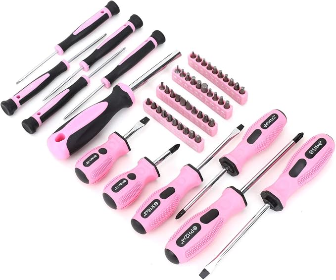 FASTPRO 220-Piece Pink Tool Set, Home Repairing Tool Kit for Women
