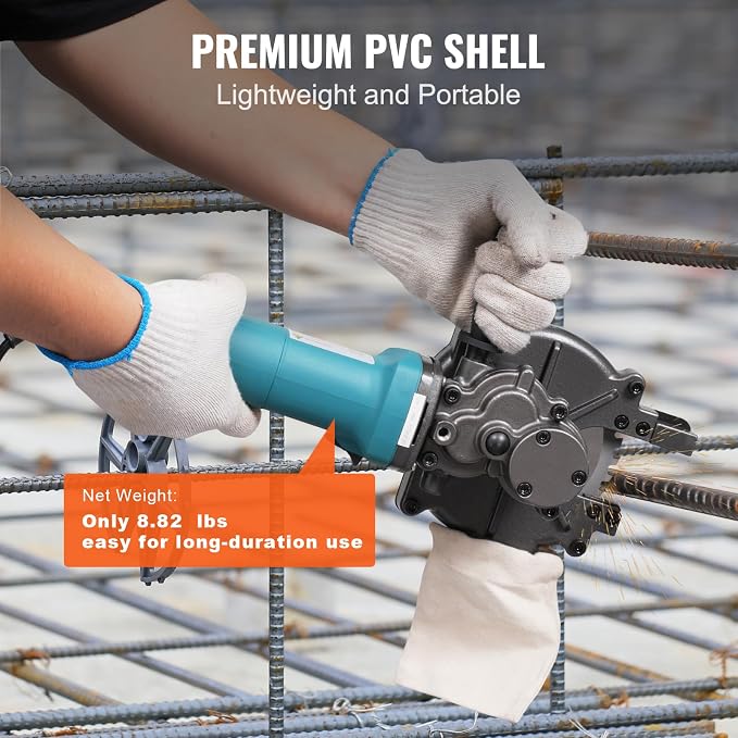 VEVOR Electric Rebar Cutter, 1100W Portable, Cuts up to 3/2 inch (4-40mm) Rebar, High Power Steel Concrete Cutter with Auxiliary Handle & Tool Case, RD-10