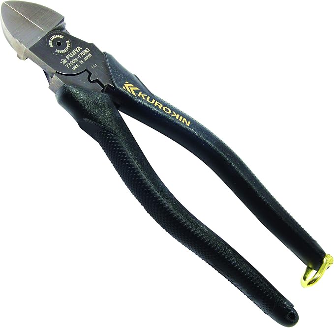 FUJIYA Tools, 7700N-175BG, High Leverage Diagonal Cutting Nippers, Black & Gold color-, 7 Inch
