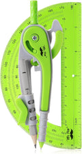 Mr. Pen- Geometry Compass and Protractor Set, 6 Inch Compass, 6 Inch Protractor, Drawing Tool for School, Clear Plastic, Easy Grip, Precision Design for Math, Art, Drafting, Architecture
