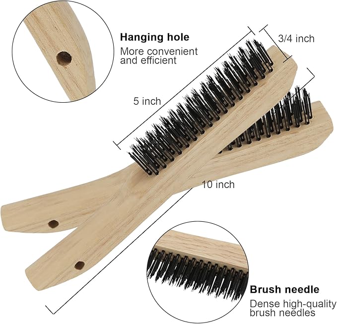 VASTOOLS Welding Accessories,5pc,Chipping Hammer 10.5", Leather Welding Gloves 13.5",6-in-1 Welpers Pliers 8",Wire Brush 10"