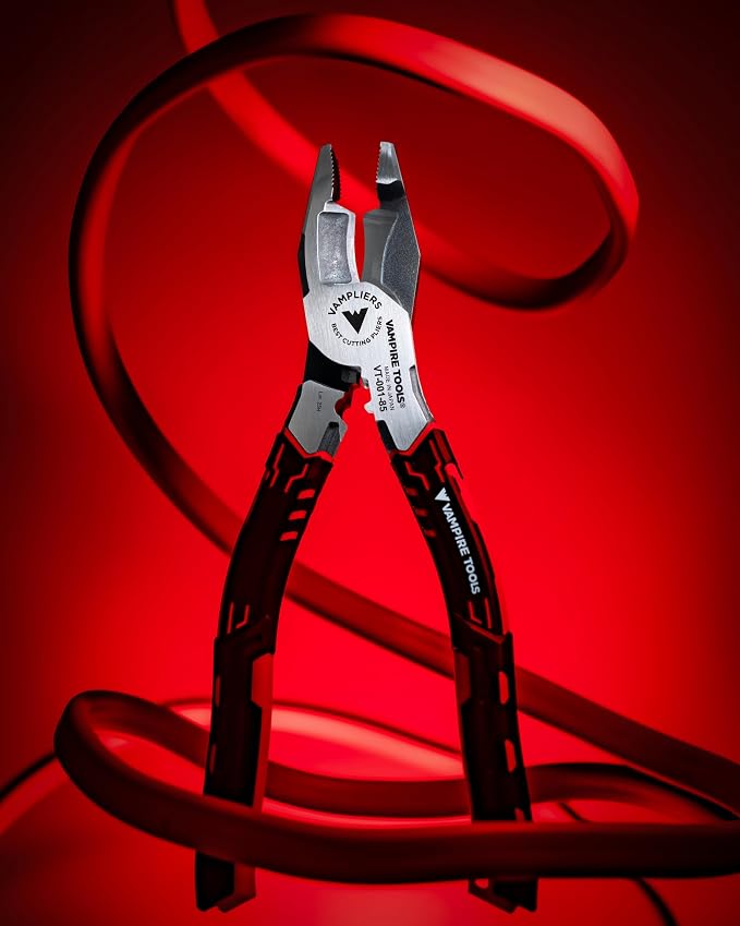 VAMPLIERS 8" Linemans Shearing Pliers Made in Japan Screw Extractor Jaws