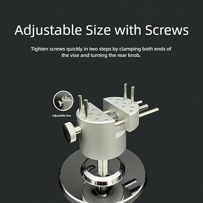 Adjustable Vise with 65mm Maximumly Opening Pin Hole Systems and 35mm Block Clamping for Flexible Workpiece Fixation Hand Tool Vise