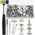 Canvas Snap Kit, Snaps Button, Heavy Duty Fastener Tool Set, 356 PCS Stainless Steel Buttons Kit,Boat Cover Snaps,Carpet Snap for DIY Repairing Boat Covers,Canvas,Sewing