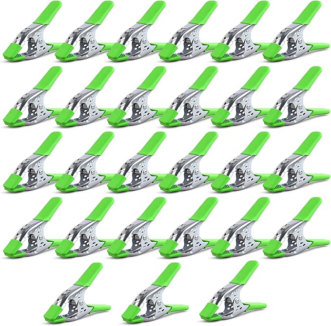27-Piece 6-inch Heavy Duty Spring Clamp, Large Spring Clamps for Woodworking, Metal Clips 2.4-inch Jaw Opening Clamps for Backdrop, Pool Cover, Photography