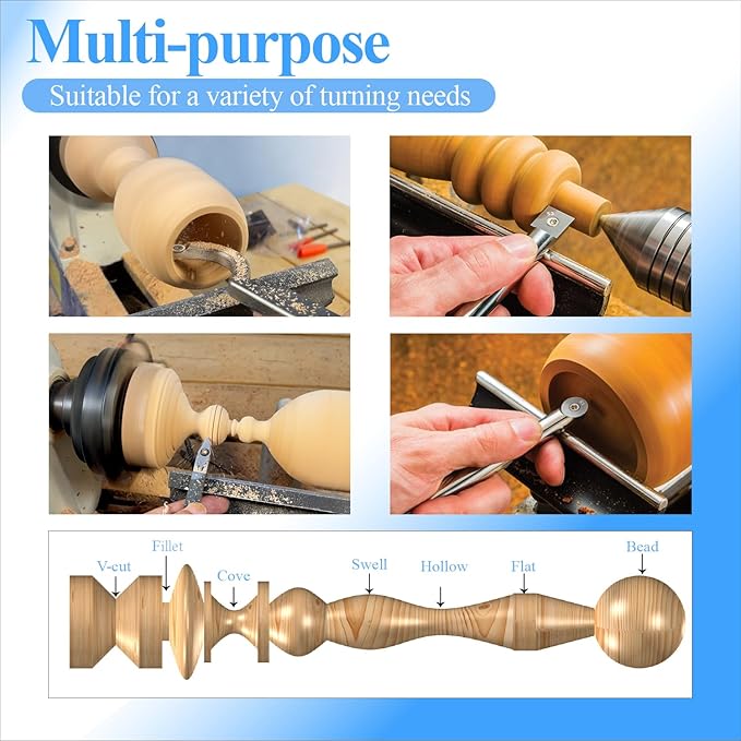 Asieg Tool 14.27x14.27x2.0mm-50° Carbide Inserts Cutters Knives Replacement Spiral Planer Blades for Rikon 20-600H WEN JT630H and PL1326 BP510H Cutech Jointer Rikon Craftex King Head 10pcs