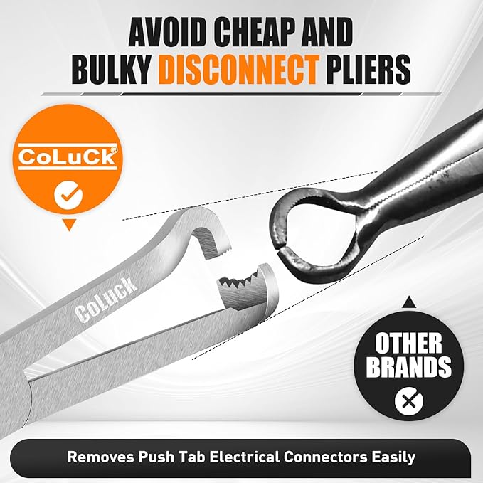 2Pcs Electrical Disconnect Pliers, Electrical Connector Pliers, Electrical Plug Removal Tool Electrical Connector Removal Tool, Automotive Electrical Terminal Connector Separator Removal Tool for Car