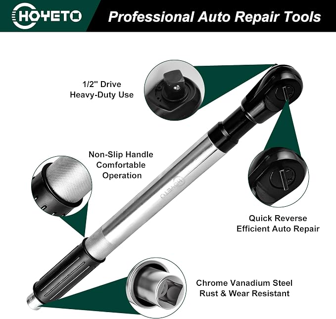 430mm offset Extension Ratchet Wrench Socket Set, Impact Ready | Reach tight spaces easily. Use manually for precision or attach an impact wrench for extra speed. Heavy-duty case included.
