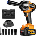740 Ft-lbs Cordless 1/2" Brushless Impact Wrench with 4.0Ah Battery | Sockets, Storage Case and Charger Include High Torque 1000N.m Impact Gun for Automotive and Heavy Duty Use