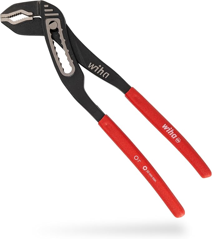 Wiha Classic Water Pump Pliers (26761) I Wapu Pliers 250 mm I Stretched Joint with Double Guide for Maximum Stability