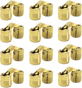12 Pcs 12mm Brass Barrel Hinges Hidden Invisible Cabinet Furniture Hinges Concealed 180 Degree Opening Angle
