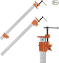 FEIRONG Heavy Duty 24" Bar Clamps 2-Pack - Professional Grade, Quick-Release, 330LB Load Limit, Built-in Ruler, 90° Angled Jaws for DIY Woodworking & Cabinet Installation | Fits 20.5" Work Range