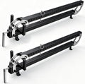 24 inch Panel Clamp 2 Pack, 4-Way Pressure Steel Parallel Clamp Woodworking with Adjustable Parallelogram Couplers,Precision Project Cutting Board Clamps for Gluing&Assembly of Board Cabinet,Tabletops