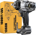 Cordless Impact Wrench 1000FT-LBS Compatible with Dewalt Battery, 1/2 inch Brushless Electric 1360N.m Impact Gun Includes LED Work Light, High Torque Impact Driver, Bare Tool Only