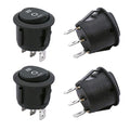 TWTADE / 4Pcs Momentary Boat Rocker Switch 3 Pin 3 Position(ON)-Off-(ON) SPDT Mini Car Auto Boat Round Rocker Toggle Switch 6A 250VAC/10A 125VAC KCD1-5-123