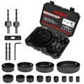 ANGELSWORD Hole Saw Set 21 PCS Hole Saw Kit, Hole Saw Drill Bit Kit, 3/4"-5" (19-127mm) 13 PCS Saw Blades, for Drywall, Soft Wood, Plywood, Plastic, PVC