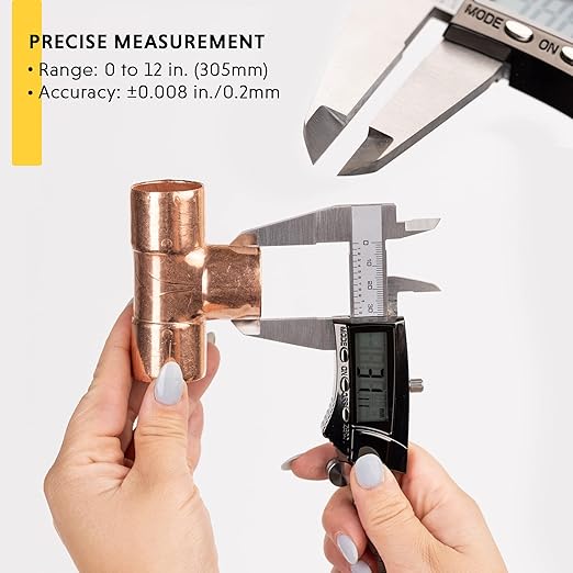 General Tools Digital Caliper 14712 - 12" Caliper Measuring Tool - Stainless Steel Ruler