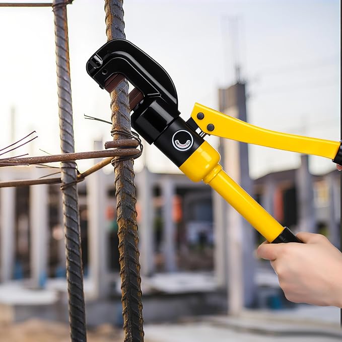Lothee 8 Ton 5/8 Inch Hydraulic Rebar Cutter Cutting up to 4-16 mm with Portable Box Heavy Duty Rebar Bender Manual Bolt Chain Metal Cutting Pliers Handheld Hydraulic Shear Tool
