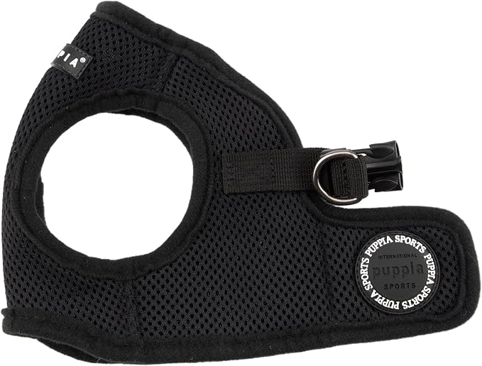 Puppia Soft Vest Dog Harness - Black - Large