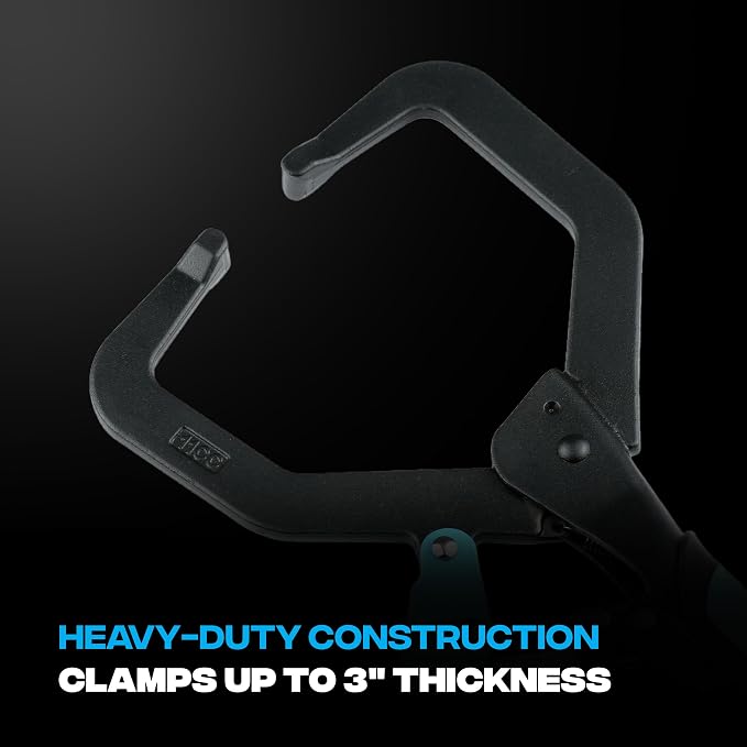OX Tools 11 inch Locking Vise Grip Clamp - Heavy Duty Welding Clamp with Auto Adjust Design & Comfortable Grips Perfect C Clamp for Woodworking, Welding, and Metalworking - OX-P204702