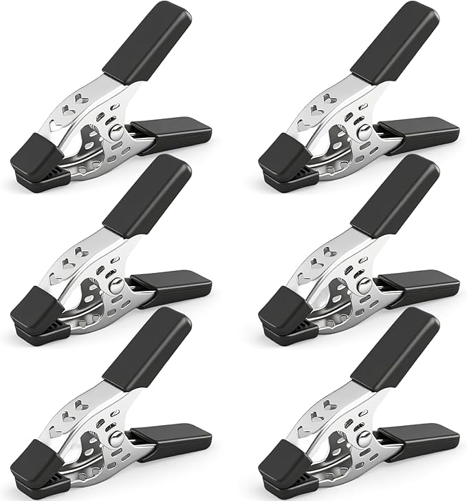 HORUSDY 6-Piece 6 inch Spring Clamp, Heavy Duty Spring Metal Spring Clamps, 2.5 - inch Jaw opening (6-Piece)