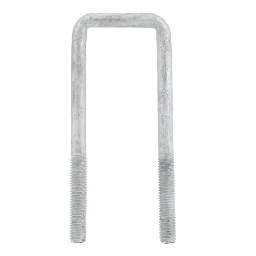 Hot-dip Galvanized Zinc Square U Bolt Kit for Boat Trailer Axle Leaf Springs, for 2x3 Axle - 6 5/16" Long,2 inch Wide Square U-Bolts with Nuts and Frame Plate for Trailer Automobiles Trailer.