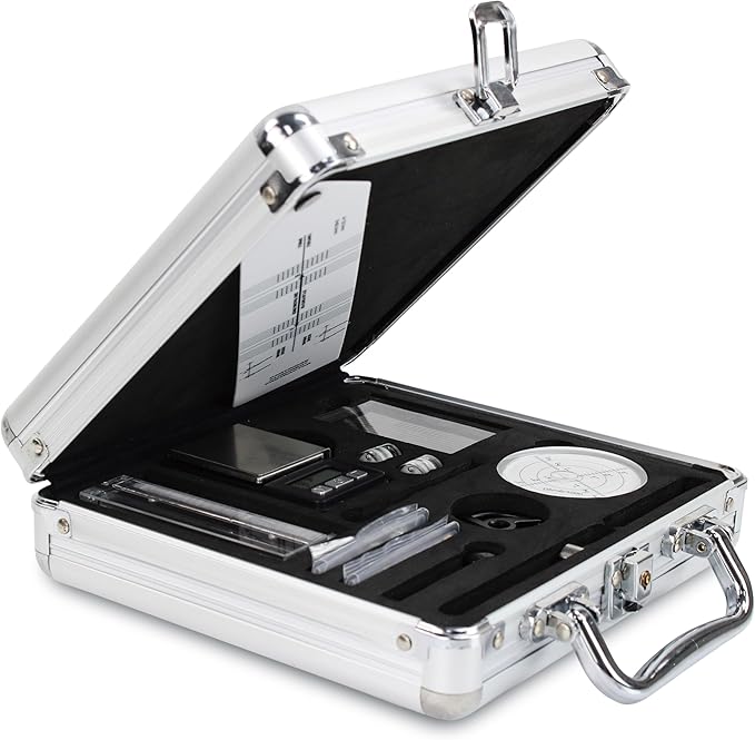 Lenco TTA-12IN1PRO Professional Turntable Care Kit | Record Anti-Static Brush | Stylus Force Scale | Cartridge Azimuth and VTA Protractor