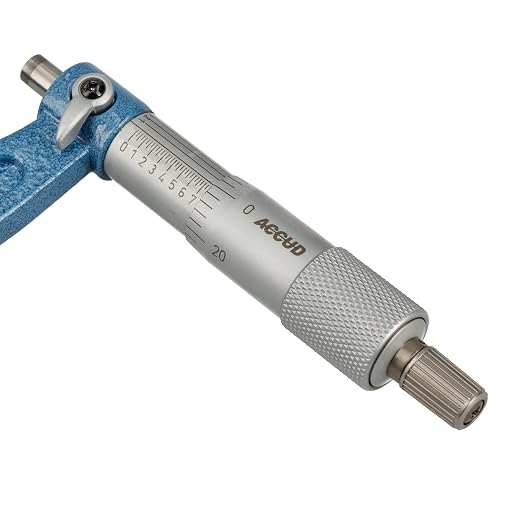 Outside Micrometer 2-3" Measuring Range, 0.0001" Graduation, Ultra-Precision Machinist Tool, Carbide Tips, Vernier Scale, Ratchet Stop, Includes Case