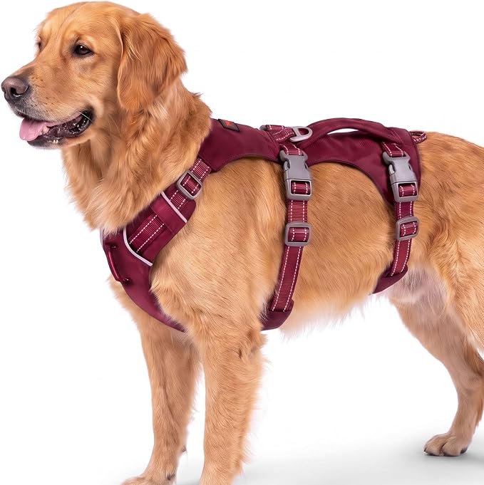 Tuff Pupper Escape Proof Dog Harness for Extra Large Dogs | No Pull Lightweight Adjustable Harness | No Escape Multifunctional Outdoor Pet Gear | Strong Durable Breathable | Secure Comfortable Fit
