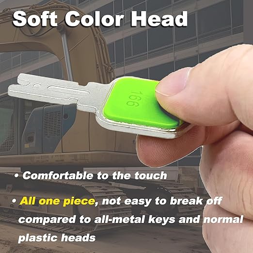 166 Equipment Ignition Key Pack of 9, Hyster Forklift Key Hyster Heavy Equipment Keys Compatible for Yale Komatsu Crown Gehl GraDall