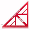 Precision Triangle Square 18 inch, Imperial Scale Framing Square for Precise 90 and 45-Degree Measurement, Aluminum Alloy Architect Ruler for Carpenter